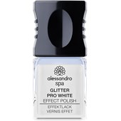 Alessandro - Nail Spa - Coconut Oil Enriched Glitter Pro White Effect Polish