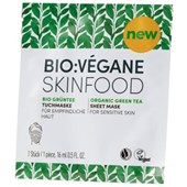 BIO:VÉGANE - Bio Grüntee - Sheet Mask Skinfood Green Tea