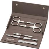 ERBE - Manicure Etuis - Druckknopfetui, 5-teilig, Taupe