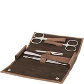 ERBE - Manicure Etuis - INOX Manicure-Etui, 5-teilig, Druckknopf, Bamboo