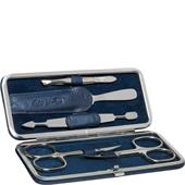 Becker Manicure - Étuis de manicure - Étui repliable de manucure, 5 pièces, bleu avec cristaux Swarovski