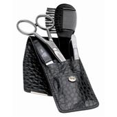 ERBE - Astucci per manicure - Astuccio Royal, 4 sezioni incl. forbici da barbiere