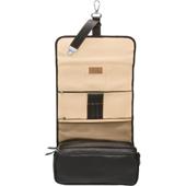 ERBE - Shaving accessories - Cowhide with a Grain Hanging washbag, black