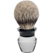 ERBE - Escova de barbear - Pincel de barbear com cabo prateado, acrílico