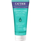 Cattier - Body cleansing - witte helende aarde & muntextract  Sportdouchegel en shampoo