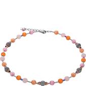 Coeur de Lion - Halsketten - Swarovski Kristalle & Achat Collier Orange-Rosa