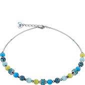 Coeur de Lion - Halsketten - Swarovski Kristalle & Achat & Strass Collier Türkis-Grün