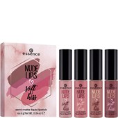 Essence - Lippenstift & Lipgloss - Nude Lips Soft Kiss Semi-Matte Liquid Lipstick Set