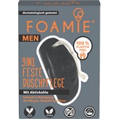 Foamie - Body - Aktivní uhlí Tuhý pánský sprchový gel 3 v 1