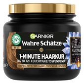 GARNIER - Anziehende Aktivkohle & Schwarzkümmelöl - Bis Zu 72h Feuchtigkeitsspendend 1-Minuten Haarkur
