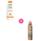 GARNIER - Bundle - GARNIER Care & Protection Lait protecteur 200 ml + Autobronzant Spray autobronzant 150 ml