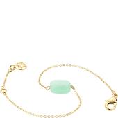 Gab & Ty by Jana Ina - Pulseras - Pulsera Floating Stone, piedra verde, chapada en oro amarillo
