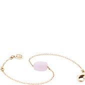 Gab & Ty by Jana Ina - Pulseras - Pulsera Floating Stone, piedra de color rosa cuarzo, chapada en oro rosa