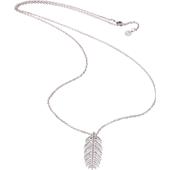 Gab & Ty by Jana Ina - Colliers - Collier Feuille avec zircones blancs, plaqué argent