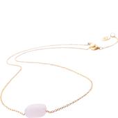 Gab & Ty by Jana Ina - Halskæder - Kæde Floating Stone, Rose Quartz farvet sten, rosegold plated