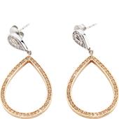 Gab & Ty by Jana Ina - Earrings - Bicoloured Stud Earrings, silver, rose-gold plated