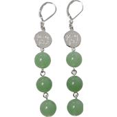 Gab & Ty by Jana Ina - Oorbellen - Oorbellen, groene jade, 925 sterling zilver