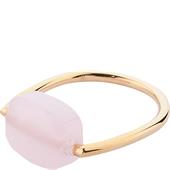 Gab & Ty by Jana Ina - Bagues - Bracelet Floating Stone, pierre couleur quartz rose, plaqué or rose