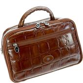 Hans Kniebes - Coccodrillo - Beauty-Bag, Büffel-Kalbleder Croco-Prägung, 300 x 190 x 125 mm