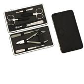 Hans Kniebes - Manicure-Etuis - 7-Piece Stainless Full-Grain Amalfi Cowhide Leather Manicure Case