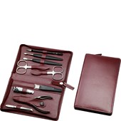 Hans Kniebes - Manicure-Etuis - 9-Piece Full-Grain Nappa Cowhide Leather Manicure Case 