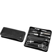 Hans Kniebes - Manicure-Etuis - 5-Piece Stainless Full-Grain Shrunken Cowhide Leather Manicure Case