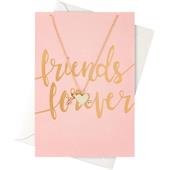 Orelia - Biglietti regalo - Biglietto Friends Forever, catenina con cuore e chiave