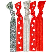 Popband - Hairbands - Hair Tie All Star Red-Silver