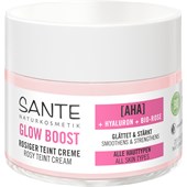 Sante Naturkosmetik - Vochtinbrenger - AHA, hyaluron & biologische roos Glow Boost teint crème