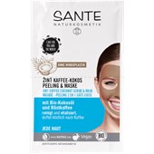 Sante Naturkosmetik - Gesichtspflege - 2 in 1 Kaffee-Kokos Peeling & Maske