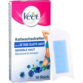 Veet - Warm- & Kaltwachs - Linha de biquíni e axilas Tiras de cera fria para pele sensível