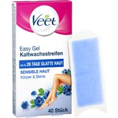 Veet - Warm- & Kaltwachs - Tiras de cera fria Easy-Gel para pele sensível