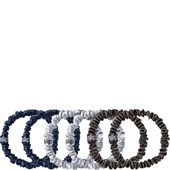 slip - Hair Care - 6er Pack Pure Silk Skinny Hair Scrunchies Midnight
