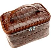 Hans Kniebes - Coccodrillo - Beauty-Case, Büffel-Kalbleder Croco-Prägung, 265 x 165 x 140 mm