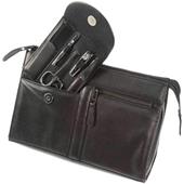 Hans Kniebes - Neceseres - Neceser con estuche (5 piezas), piel de vacuno genuina, 300 x 110 x 190 mm
