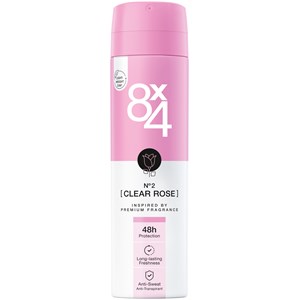 8x4 Déodorants Femmes Deodorant Spray No. 2 Clear Rose 150 Ml
