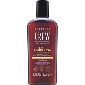 American Crew Hårpleje Hair & Body 3-in-1 Ginger + Tea Shampoo, Conditioner and Wash 250 ml