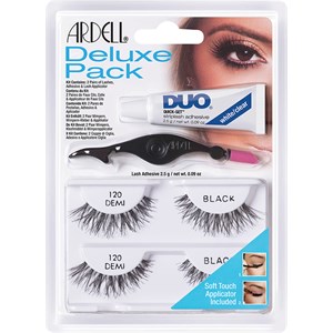 Ardell Augen Wimpern Deluxe Pack 2 Pairs Of Lashes Nr. 120 + Adhesive + Lash Applicator 4 Stk.