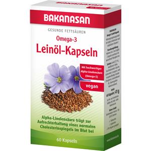 Image of Bakanasan Gesundheitsprodukte Herz-Kreislauf und Durchblutung Omega 3 Leinöl-Kapseln 60 Stk.