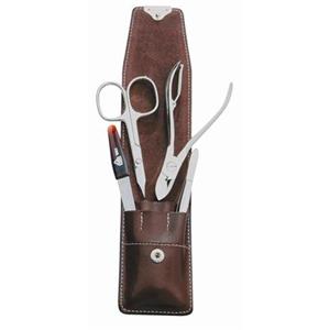 ERBE - Manicure sets - Country case, 4-part, brown