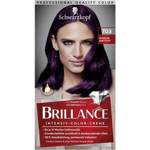 Brillance Haarpflege Coloration 703 Dunkler Amethyst Stufe 3 Intensiv-Color-Creme 160 Ml