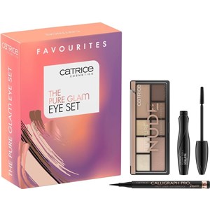 Catrice Yeux Fard à Paupières The Pure Glam Eye Set The Pure Nude Eyeshadow Palette 9 G + Eyeliner Waterproof 1,2 Ml + Glam & Doll Volume Mascara 10 M