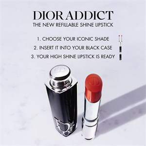 DIOR - Lipsticks - Shine Lipstick - Intense Color - 90% Natural-Origin Ingredients Addict Refill