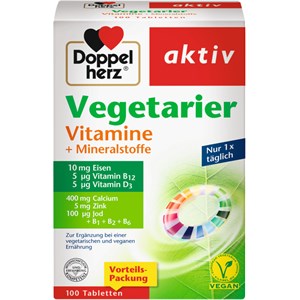 Doppelherz Energie & Leistungsfähigkeit Vegetarier Vitamine + Mineralstoffe Tabletten Unisex