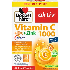 Doppelherz Immunsystem & Zellschutz Vitamin C 1000 + D3 Zink Vitamine Unisex