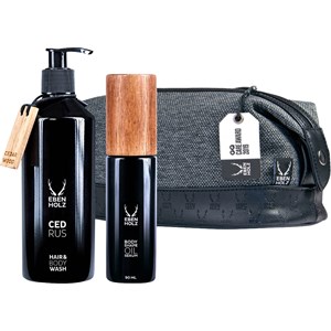 Ebenholz Skincare Körperpflege Geschenkset Cedrus Hair & Body Wash 330 Ml + Bodyshape Oil Serum 90 Ml + Kulturtasche 1 Stk.