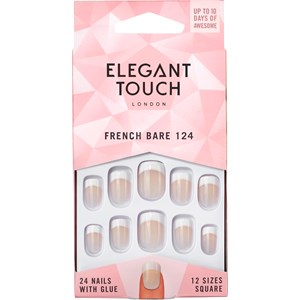 Elegant Touch - Uñas postizas - Natural French 124 Bare Short