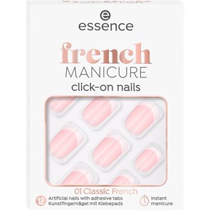 Essence Nägel Kunstnägel French MANICURE Click-On Nails 01 Classic French 12 Stk.