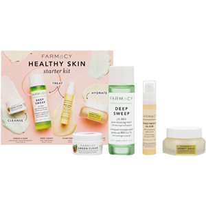 Farmacy Beauty Soin Cream & Lotion Healthy Skincare Starter Kit Coffret Cadeau Green Clean Makeup Removing Cleansing Balm 12 Ml + Deep Sweep 2% BHA Po