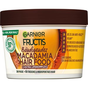 GARNIER - Fructis - Bändigendes Macadamia Hair Food 3-In-1 Mask